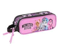 Safta MONSTER HIGH DRAMA - Astuccio doppio per bambini, astuccio per bambini, ideale per bambini in età scolastica, comodo e versatile, qualità e resistenza, 21 x 6 x 8 cm, multicolore, M, Casual