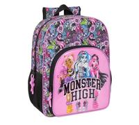 Safta MONSTER HIGH DRAMA - Zaino scuola per bambini, zaino per bambini, zaino per bambini, adattabile a carrozzina, ideale per bambini in età scolastica, comodo e versatile, qualità e resistenza, 33 x