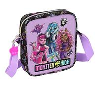 SAFTA MONSTER HIGH - Tracolla piccola, borsa per bambini, ideale per bambini dai 5 ai 14 anni, comoda e versatile, qualità e resistenza, 16 x 4 x 18 cm, colore nero, Nero, Estándar, Casual