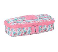 Safta Astuccio per bambini Moos Flores - Tessuto riciclabile, 22 x 8 x 5 cm - Multicolore