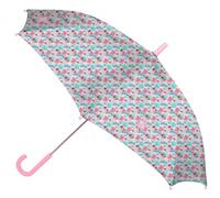 safta MOOS FLORES - Ombrello manuale, 8 pannelli, aste metalliche, comodo e versatile, qualità e resistenza, 48 cm, materiale poliestere, colore multicolore, multicolore, Estándar, Casual