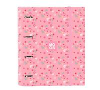 Safta MOOS Passion - 4 Ring Binder 35 cm with 100 A4 Sheets, Ideal for Children