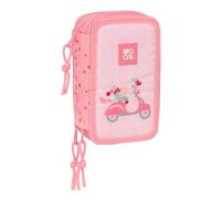 Safta MOOS PASSION - Astuccio scuola con 37 utili inclusi, astuccio per bambini, ideale per bambini dai 5 ai 14 anni, comodo e versatile, qualità e resistenza, 12,5 x 5,5 x 19,5 cm, multicolore, M,