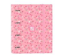 Safta MOOS PASSION - Raccoglitore 4 anelli da 35 cm con 100 fogli A4, ideale per bambini di diverse età, comodo e versatile, qualità e resistenza, 27 x 3,5 x 32 cm, multicolore, M, Casual