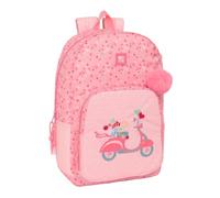 Safta MOOS PASSION - Zaino scolastico, adattabile a carrozzina, ideale per bambini di diverse età, comodo e versatile, qualità e resistenza, multicolore, M, Casual