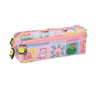 Mr. WONDERFUL COMIC - Astuccio triplo piccolo, astuccio per bambini, ideale per bambini in età scolastica, comodo e versatile, qualità e resistenza, 22 x 6 x 8,5 cm