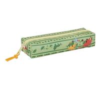 safta Mufasa - Astuccio rettangolare per bambini, astuccio per bambini, ideale per bambini in età scolastica, comodo e versatile, qualità e resistenza, 22 x 7 x 40 cm, colore: verde/beige,