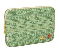 Safta MUFASA - Custodia per laptop da 15,6 pollici, zaino ideale per bambini di diverse età, confortevole e versatile, qualità e resistenza, 39,5 x 3,5 x 27,5 cm, colore: verde/beige, Verde/Beige,