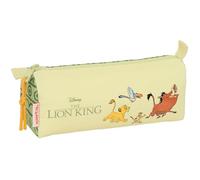 Safta Mufasa - Astuccio con cerniera e scomparto per bambini, ideale per bambini in età scolastica, comodo e versatile, qualità e resistenza, 21 x 7 x 8 cm, colore: verde/beige, Verde/Beige, Estándar,