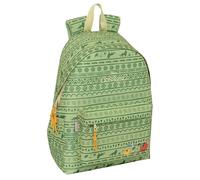 safta MUFASA - Zaino per laptop da 14,1", ideale per giovani di diverse età, comodo e versatile, qualità e resistenza, 31 x 13 x 43 cm, colore: verde/beige, Verde/Beige, Estándar, Casual