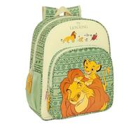 Safta Mufasa - Zaino scuola per bambini, adattabile a carrozzina, ideale per bambini in età scolastica, comodo e versatile, qualità e resistenza, 32 x 12 x 38 cm, colore: verde/beige, Verde/Beige,
