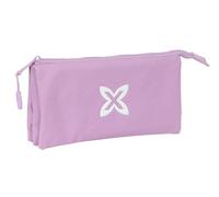 safta Munich Basic - Astuccio triplo, astuccio per bambini, ideale per bambini in età scolastica, comodo e versatile, qualità e resistenza, 22 x 3 x 12 cm, colore lilla, viola, Estándar, Casual