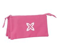 safta Munich Basic - Astuccio triplo, astuccio per bambini, ideale per bambini in età scolastica, comodo e versatile, qualità e resistenza, 22 x 3 x 12 cm, colore fucsia, fucsia, Estándar, Casual