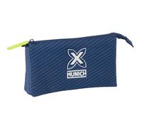 Safta Munich Blue Indigo Triple Pencil Case, Children's Pencil Case, Ideal for S