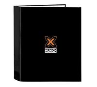 Safta Munich Lagoon - Cartellina a 4 anelli, ideale per bambini di diverse età, comoda e versatile, qualità e resistenza, 27 x 6 x 33 cm, Nero, M, Casual