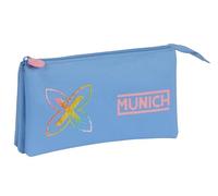 Safta Munich Lavanda - Astuccio triplo, astuccio per bambini, ideale per bambini in età scolastica, comodo e versatile, qualità e resistenza, 22 x 3 x 12 cm, colore, Violetto, Estándar, Casual