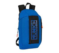 SAFTA MUNICH - Mini zaino per uso quotidiano, ideale per bambini di diverse età, comodo e versatile, qualità e resistenza, 22 x 10 x 39 cm, colore blu elettrico, Blu elettrico, Estándar, Casual