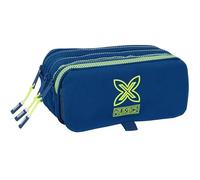 Safta Munich NorTH - Astuccio triplo grande, astuccio per bambini, ideale per bambini in età scolastica, comodo e versatile, qualità e resistenza, 21,5 x 8 x 10 cm, Blu navy, M, Casual