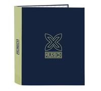 Safta MUNICH NORTH - Cartellina a 4 anelli, ideale per bambini di diverse età, comoda e versatile, qualità e resistenza, 27 x 6 x 33 cm, Blu navy, M, Casual