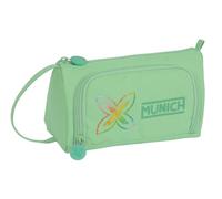 Safta Munich PISTACHO - Astuccio con tasca pieghevole piena, astuccio per bambini, ideale per bambini in età scolastica, comodo e versatile, qualità e resistenza, 20 x 8,5 x 11 cm, colore, verde