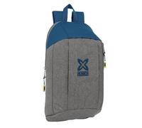 safta MUNICH STREET - Mini zaino per uso quotidiano, ideale per bambini di diverse età, comodo e versatile, qualità e resistenza, 22 x 10 x 39 cm, grigio/blu, M, Casual