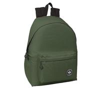 safta MUNICH TEEN - Zaino per laptop da 14,1", ideale per giovani di diverse età, comodo e versatile, qualità e resistenza, 31 x 13 x 43 cm, colore: verde cachi, Verde kaki, Estándar, Casual