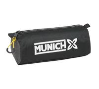 safta MUNICH TOPO - Astuccio con cerniera e scomparto, astuccio per bambini, ideale per bambini in età scolastica, comodo e versatile, qualità e resistenza, 21 x 7 x 8 cm, Nero, M, Casual