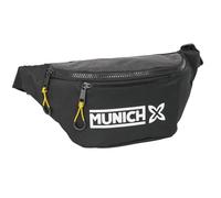 Safta MUNICH TOPO - Marsupio con tasca esterna, ideale per giovani e bambini di diverse età, comodo e versatile, qualità e resistenza, 23 x 9 x 12 cm, Nero, M, Casual