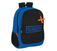 SAFTA MUNICH - Zaino scuola per bambini, ideale per bambini di diverse età, comodo e versatile, qualità e resistenza, 32 x 16 x 44 cm, colore blu elettrico, Blu elettrico, Estándar, Casual