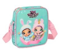 Safta NANANA BUNNY - Borsa a tracolla piccola, borsa per bambini, ideale per bambini dai 5 ai 14 anni, comoda e versatile, qualità e resistenza, 16 x 4 x 18 cm, Turchese/Rosa, M, Casual