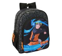 safta Naruto - Zaino scuola per bambini, adatto a carrozzina, ideale per bambini in età scolare, comodo e versatile, qualità e resistenza, 32 x 12 x 38 cm, Nero, M, Casual