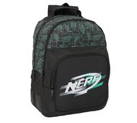 safta Nerf GAME - Zaino doppio adattabile, ideale per bambini di diverse età, comodo e versatile, qualità e resistenza, 32 x 15 x 42 cm, Nero, M, Casual