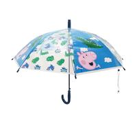 PEPPA PIG PRETTY FLOWERS - Ombrello a cupola manuale, 8 pannelli, aste metalliche, comode e versatili, qualità e resistenza, 43 cm, materiale poliestere, Menta/Giallo Pastello, M, Casual