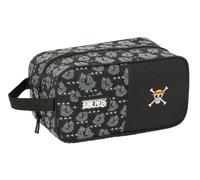 Safta ONE PIECE PIRATES - Scarpiera media, multiuso, portatodo, sport, estrattori, calcio, comodo e versatile, 29 x 14 x 15 cm, Nero, M, Casual