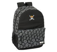 safta ONE PIECE PIRATES - Zaino scuola per bambini, ideale per bambini di diverse età, comodo e versatile, qualità e resistenza, 30 x 14 x 46 cm, Nero, M, Casual