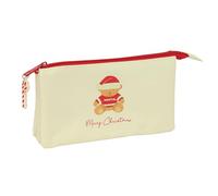 safta Orso BEIGE FELICI - Astuccio triplo, astuccio per bambini, ideale per bambini in età scolastica, comodo e versatile, qualità e resistenza, 22 x 3 x 12 cm