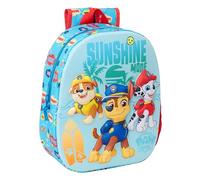 PAW PATROL 3D - Zaino scolastico, con design 3D, adattabile al carrello, ideale per bambini di diverse età, comodo e versatile, qualità e resistenza, 27 x 10 x 33 cm, blu, M, Casual