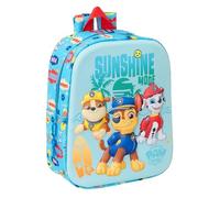 PAW PATROL 3D - Zaino da asilo 3D, adattabile al carrello, facile da pulire, ideale per bambini di diverse età, comodo e versatile, qualità e resistenza, 22 x 10 x 27 cm, blu, M, Casual