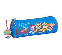 PAW PATROL COOL - Astuccio rotondo scolastico, astuccio per bambini, ideale per bambini dai 5 ai 14 anni, comodo e versatile, qualità e resistenza, 20 x 7 cm, Rosso/blu, M, Casual