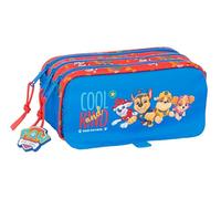 safta PAW PATROL COOL - Astuccio triplo grande, astuccio per bambini, ideale per bambini in età scolastica, comodo e versatile, qualità e resistenza, 21,5 x 8 x 10 cm, Rosso/blu, M, Casual
