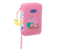 safta PEPPA PIG BABY PIG - Astuccio per scuola per bambini, con 29 utensili inclusi, ideale per bambini dai 5 ai 14 anni, comodo e versatile, qualità e resistenza, 12,5 x 4 x 19,5 cm