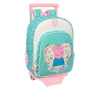 Safta PEPPA PIG PRETTY FLOWERS - Children's Backpack with Trolley 705, Ideal for