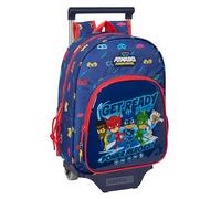 safta PJMASKS READY - Zaino per bambini con carrello 705, ideale per bambini di diverse età, comodo e versatile, qualità e resistenza, 26 x 11 x 34 cm, colore blu navy, Blu navy, Estándar, Casual