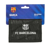 F. C. BARCELONA - Portafoglio con testiera, comodo, versatile, qualità e resistenza, 12,5 x 9,5 cm