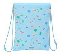 safta Prescolastic Auto - Zaino a sacco piatto Junior, zaino ideale per bambini di diverse età, comodo e versatile, qualità e resistenza, 26 x 34 cm, blu, M, Casual