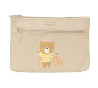 Safta Astuccio scuola Prescolastico Orso – doppia cerniera, facile da pulire, Beige 23 x 3 x 16 cm