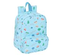 Safta Prescolastico - Zaino per bambini, adattabile al carrello, facile da pulire, ideale per bambini di diverse età, comodo e versatile, qualità e resistenza, 22 x 10 x 27 cm, blu, M, Casual