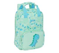 safta PRESCUCOLAR DINO - Zaino per bambini, adattabile con manici, tessuto riciclabile, ideale per bambini di diverse età, comodo e versatile, qualità e resistenza, 20 x 8 x 28 cm, Verde, M, Casual