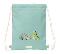 SAFTA PRESCUCOLAR DINOS - Zaino a sacco piatto Junior, ideale per bambini di diverse età, comodo e versatile, qualità e resistenza, 26 x 34 cm