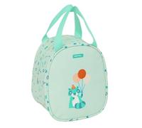 Safta PRESCUCOLAR Fiesta - Borsa porta merende, porta oggetti, qualità e massima resistenza, porta cibo, ricreazione, 19 x 14 x 22 cm, Verde, M, Casual